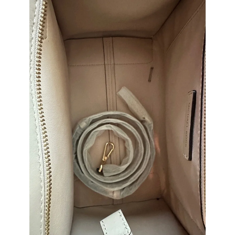 Michael Kors Mercer Studio LargeEast/West Leather‎ Tote Purse Bag Pink - Picture 5 of 8